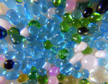 Multi-colored glass beads №47986