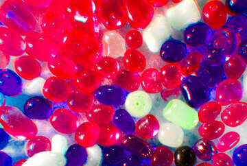 Multi-colored glass beads №47988