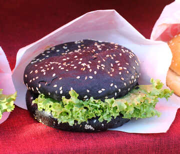 Black hamburger