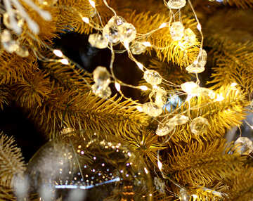 Christmas garland of lights reflection №47762
