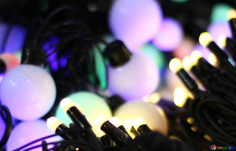 Christmas background background colored lights garlands №47890