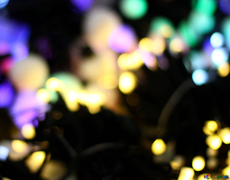 Blurred christmas background background colored lights garlands №47898