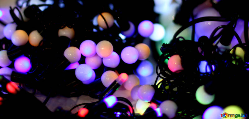 Blurred christmas background background colored lights garlands №47903