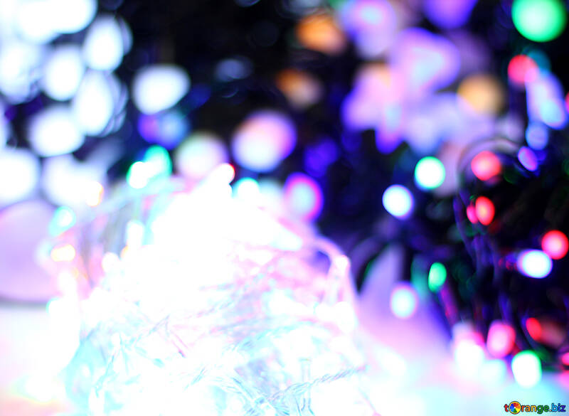 Blurred christmas background background colored lights garlands №47908