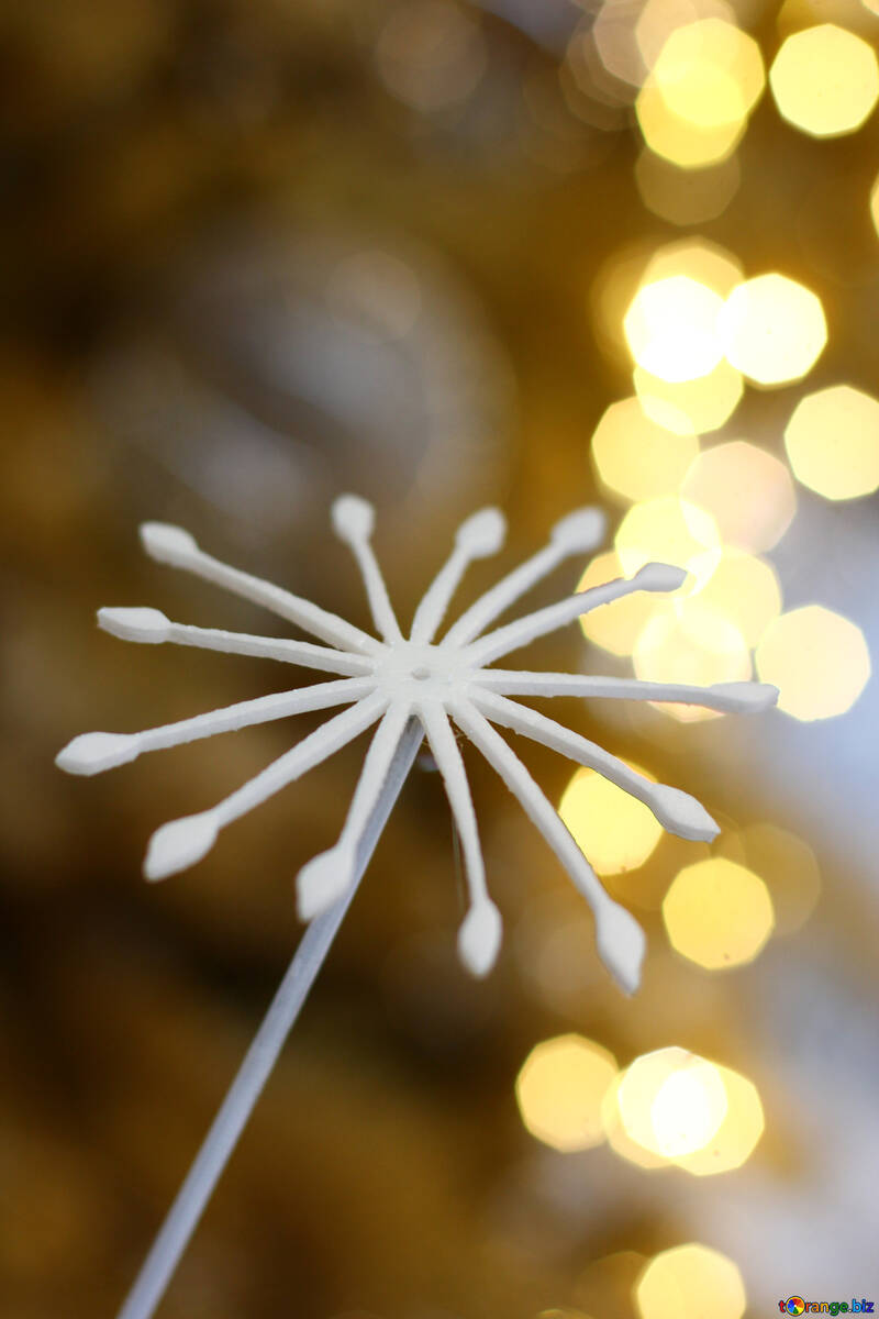 Blurred Christmas background with snowflake №47888