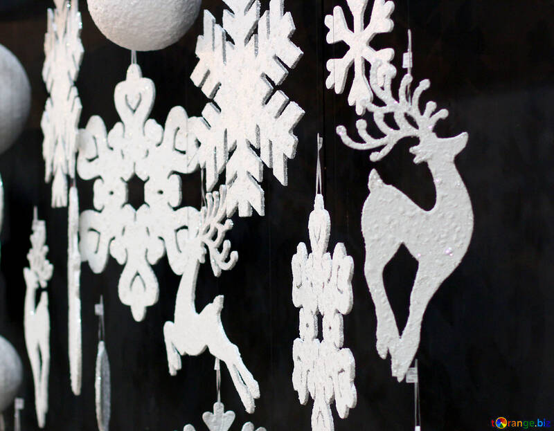 Decoraciones de Navidad hechas de madera №47587