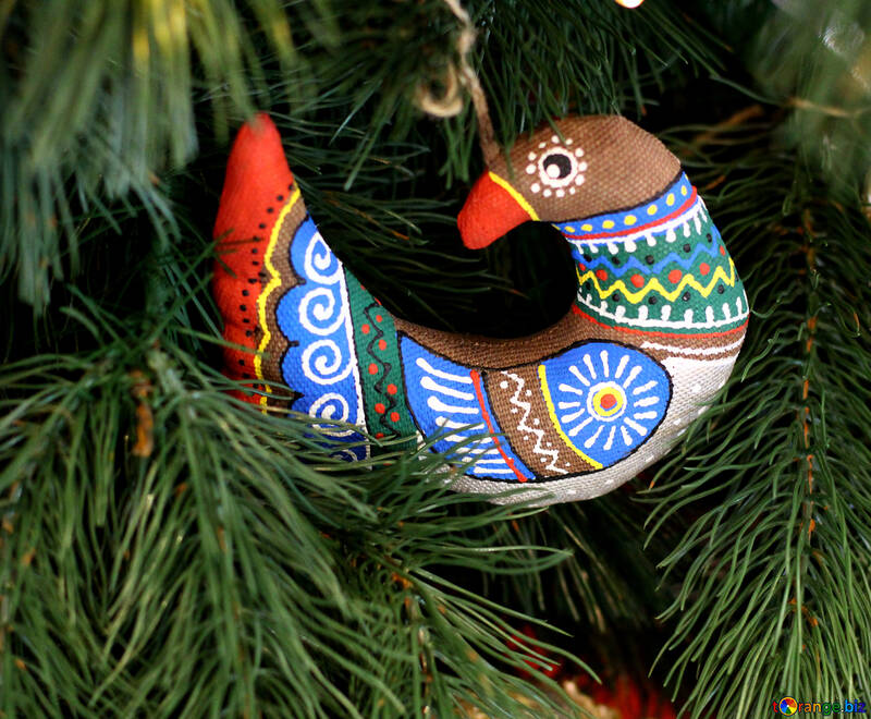 Pájaro de la decoración de Navidad №47832