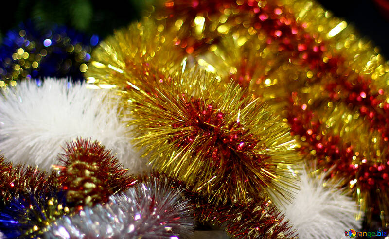 Colored background Christmas garland №47931