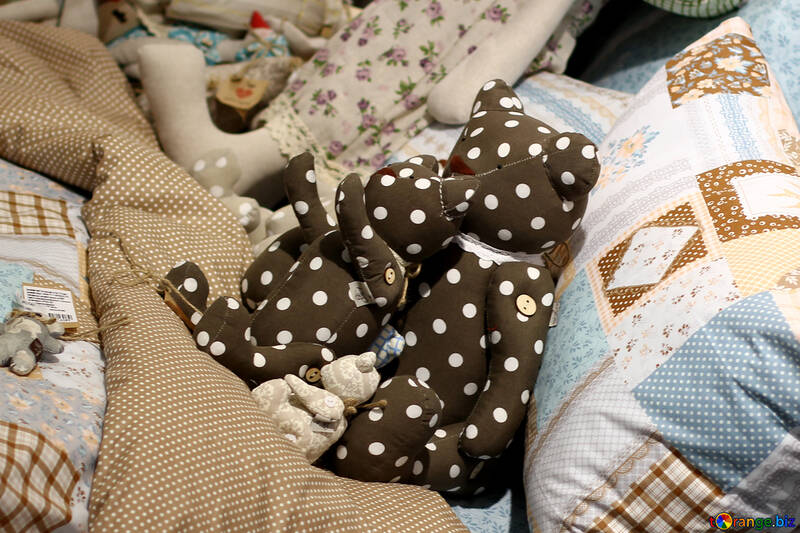 Children`s bed with toys №47116