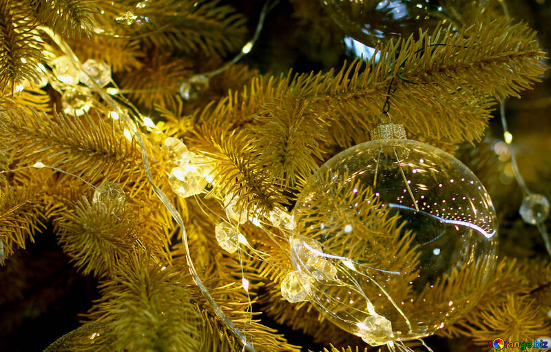 Glass Christmas balls on the Christmas tree №47708