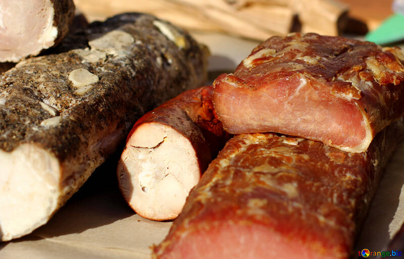 Jambon cuit et de viande fumée №47461