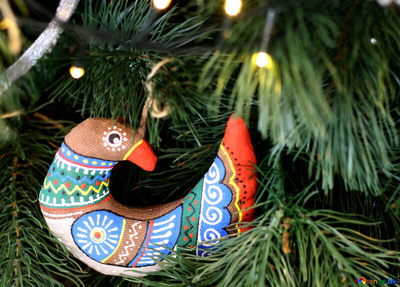 Pájaro de la decoración de Navidad №47833