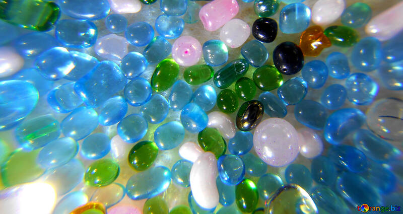 Multi-colored glass beads №47987