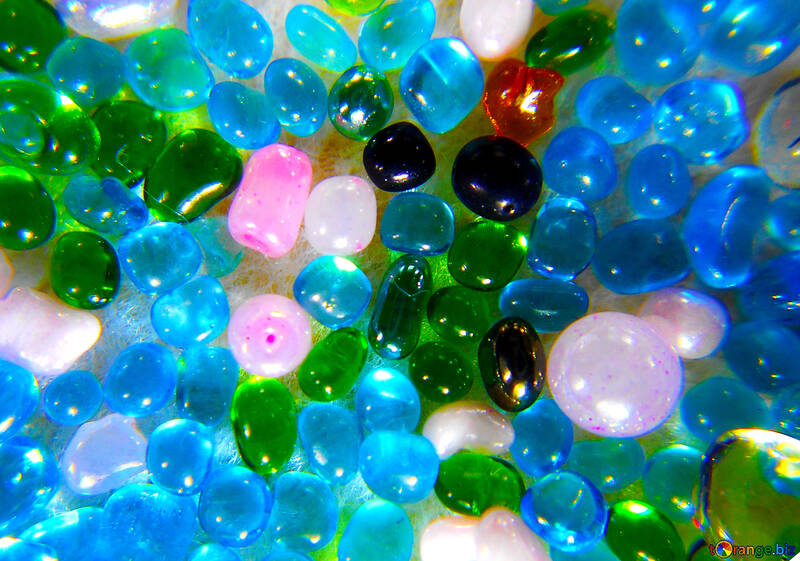 Multi-colored glass beads №47989