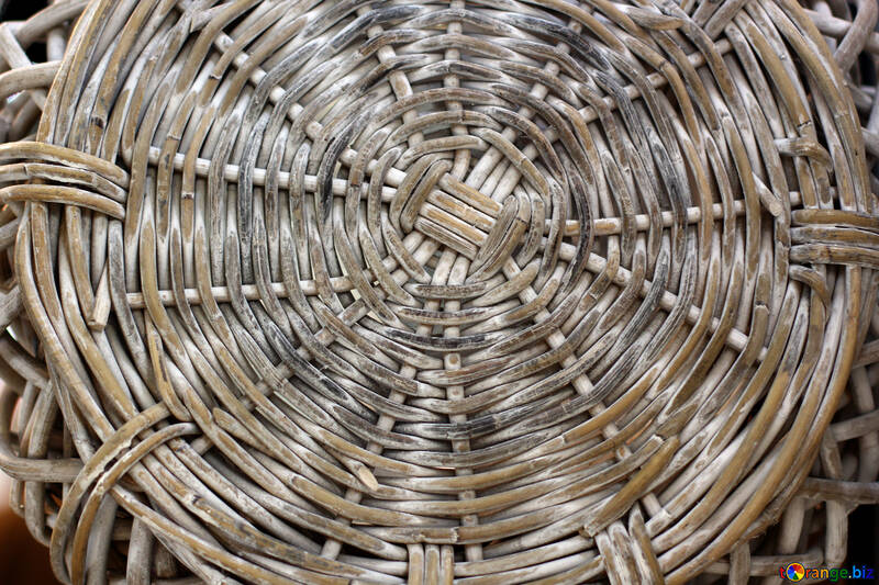 Texture of the bottom of a wicker basket №47054