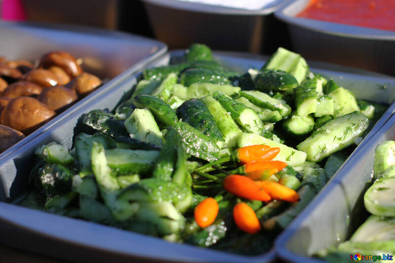 Salad of marinated cucumbers №47487