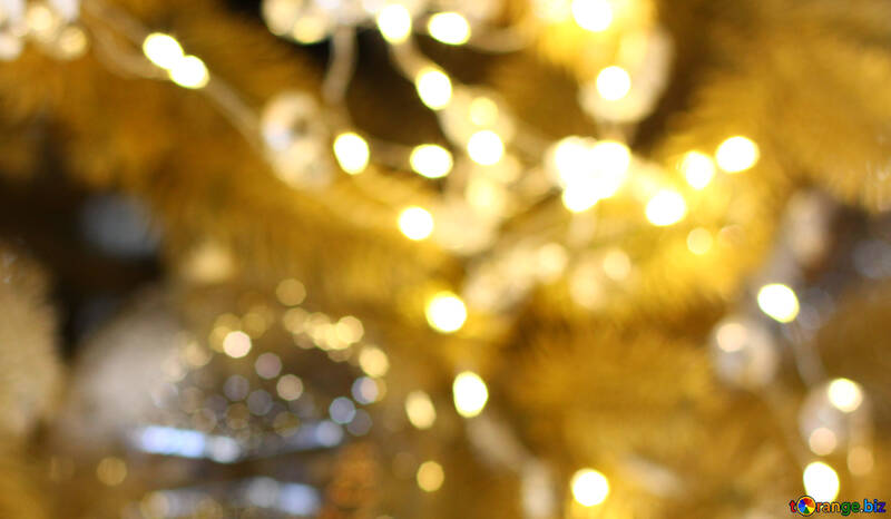 Christmas garland of lights reflection №47758