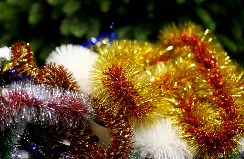 Colored background Christmas garland №47932