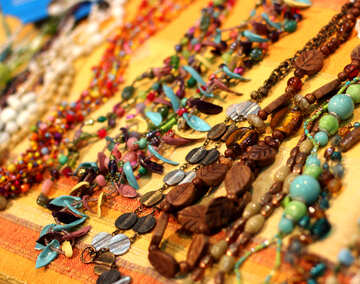 Beads of colored stones №48725