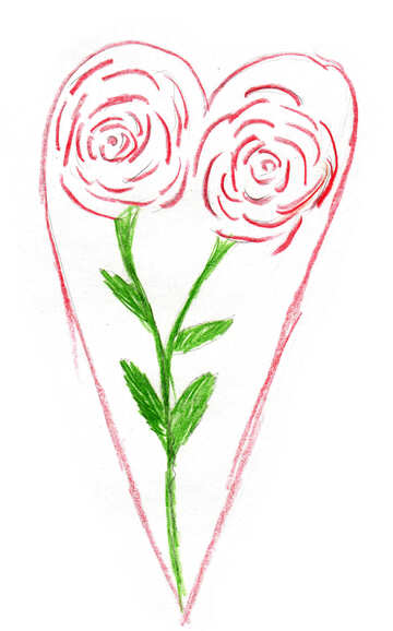Roses dans un coeur №48236