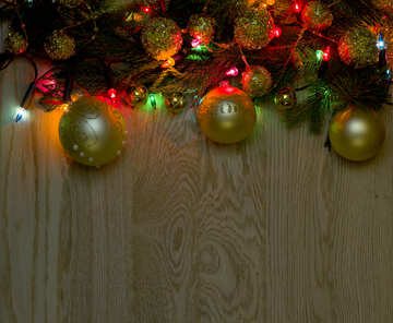 Christmas wooden background №48176