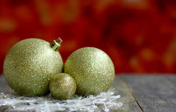 Christmas balls on the blurry background №48078