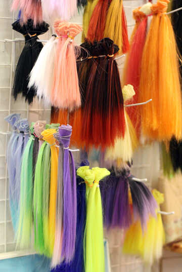 Cabelos coloridos para bonecas №48625