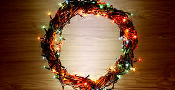 Christmas wreath with a cock background with space for text №48020