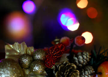 Christmas wreath picture with a background №48230