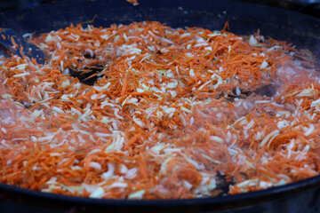 Roasted carrots and onions №48384