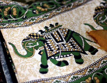 Fabric with an elephant №48732