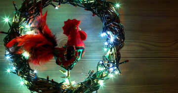 Background card with a new year of the rooster №48033