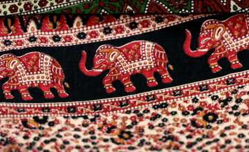 Elefante patrón en la tela №48733