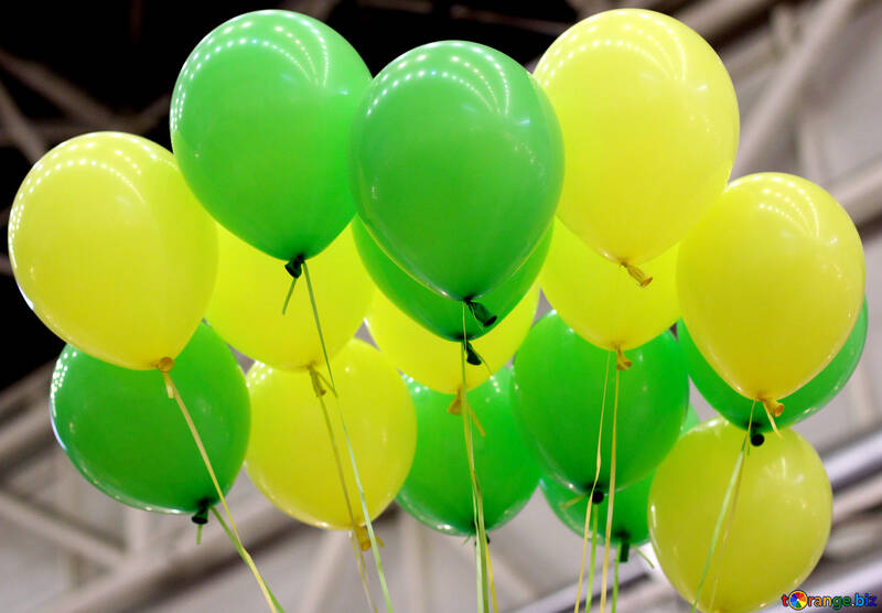 Green balloons №48850