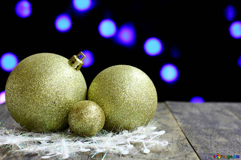 Christmas balls on the blurry background №48074