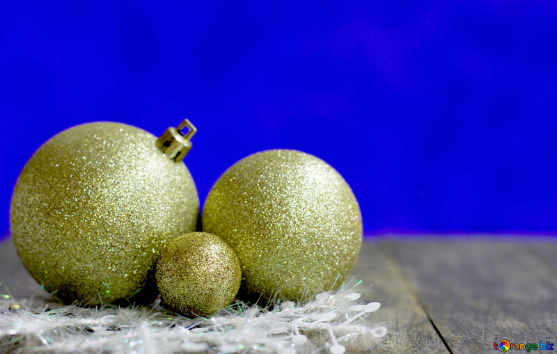 Christmas balls on a blue background №48076