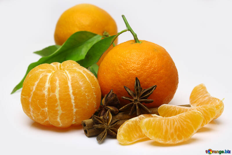 Mandarines with cinnamon №48209