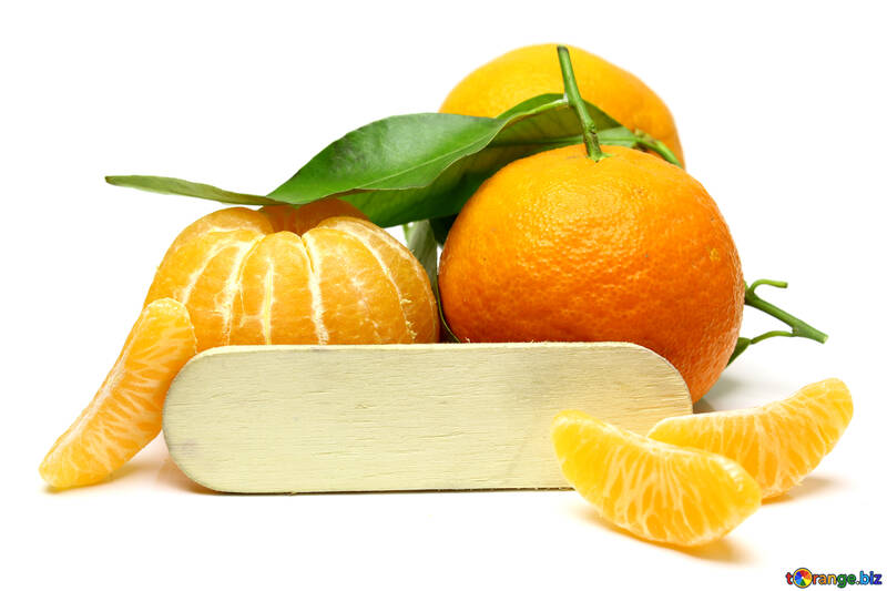 Tangerines com uma etiqueta em branco №48208