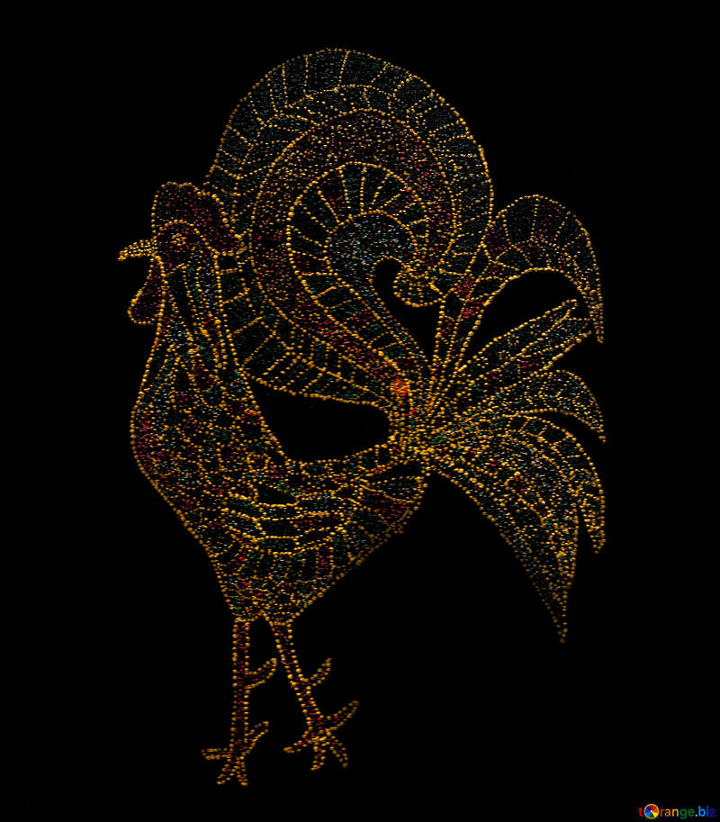 Dotted draw rooster №48243