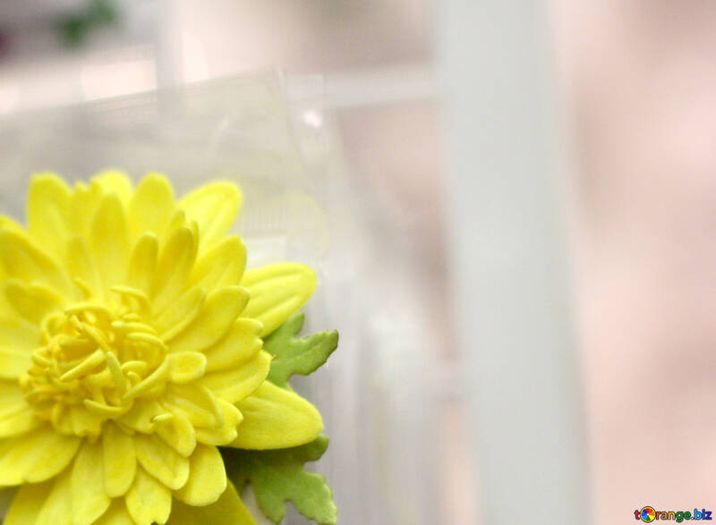 Жовта квітка з фоамірана №48635