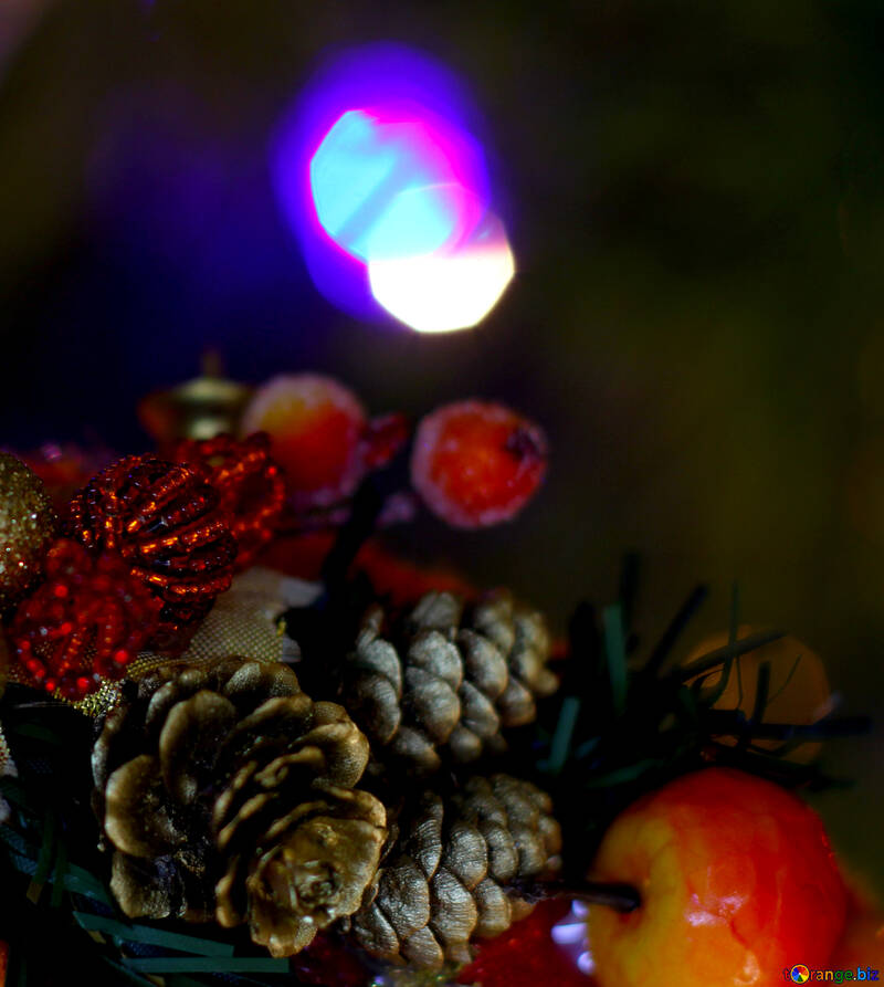 Foto Corona de Navidad con un fondo №48229