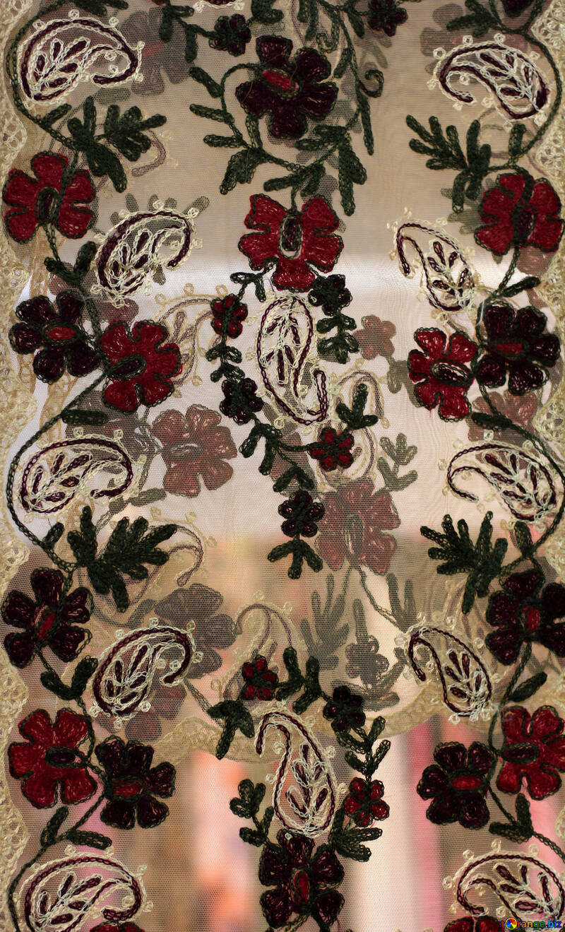 Rose e fiori stoffa modello di arti artigianali №48797