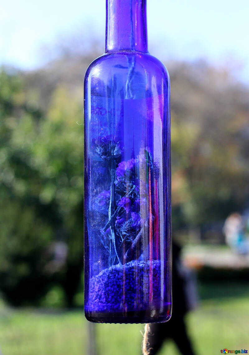 La decoración de botellas de vidrio №48349