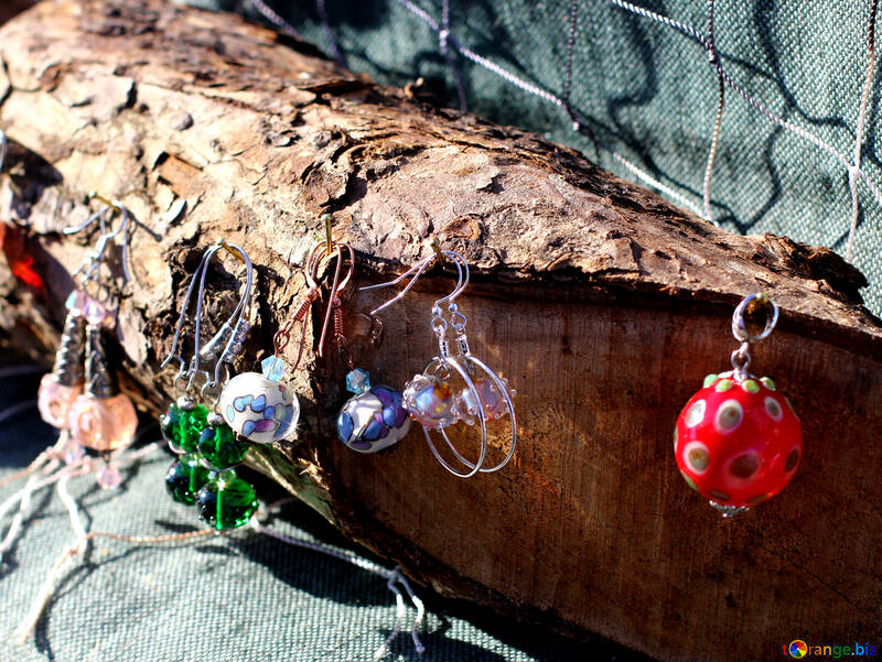 Earrings made of glass №48342