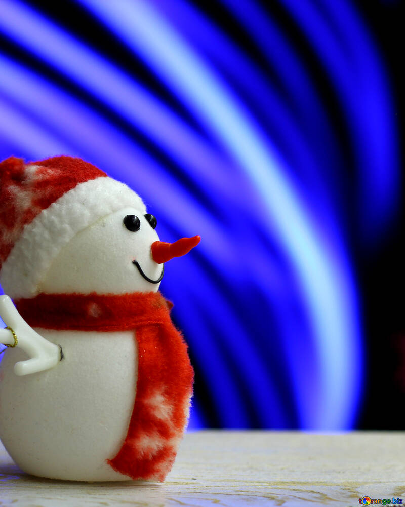 Snowman on a blurred background №48081