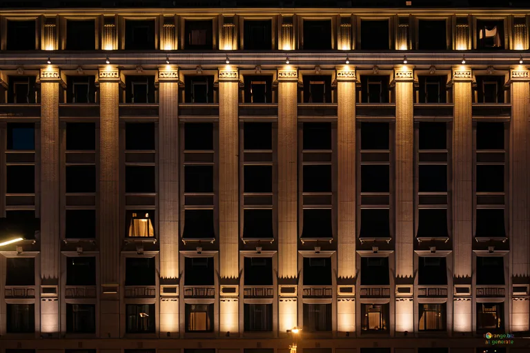 Відреставрована люксова версія Texture Wand des Gebäudes mit Beleuchtung №49358