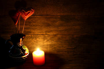 Candle and love heart №49218