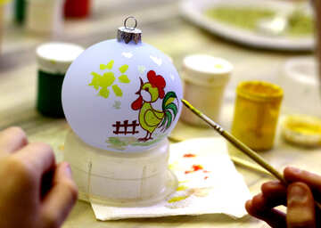 Coloring Christmas tree decorations №49407