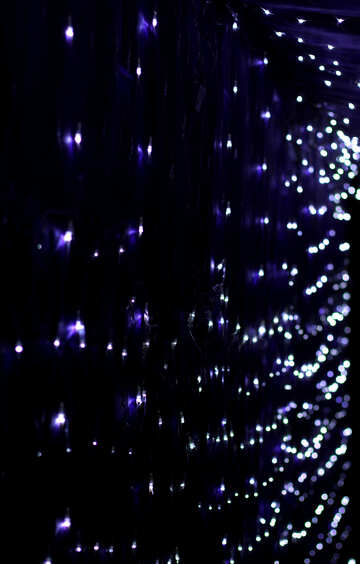  Evening Christmas Garland of lights №49456