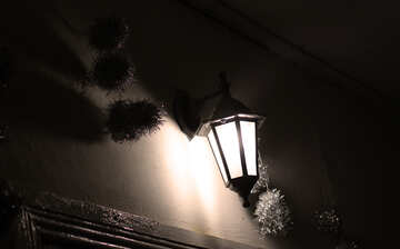 Lanterna da noite na parede sob a antiguidade №49500